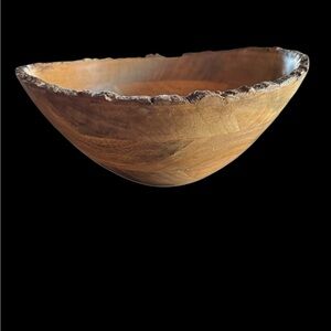 NWT Thirstystone Bark Edge 11” Mango Wooden Bowl From Macy’s